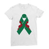 liver ribbon and rose Ladies Fitted T-Shirt