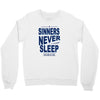 official t shirt mens you me at six sinners never sleep big all sizes Crewneck Sweatshirt