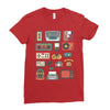 vintage electronic retro technology Ladies Fitted T-Shirt