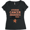 wear peach for uterine cancer Women's Triblend Scoop T-shirt