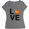 love pumpkin Women's Triblend Scoop T-shirt