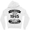 Premium Vintage 1945 Zipper Hoodie