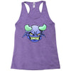 blue monster with horns Racerback Tank