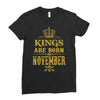 kings are born  november Ladies Fitted T-Shirt