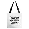 Queens are Born in February Tote Bags