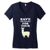 Save The Drama For Your Lama Women's V-Neck T-Shirt
