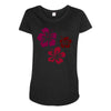 flowers Maternity Scoop Neck T-shirt