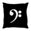bass cleff funny Throw Pillow