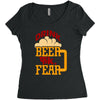 drink beer fuck fear Women's Triblend Scoop T-shirt