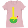 rasta bong water pipe slide insert stem filtered Ladies Fitted T-Shirt