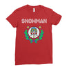 snowman christmas Ladies Fitted T-Shirt