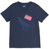 Patriotic T-Rex V-Neck Tee