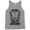 Never Underestimate Dog Rescuer Who Was Born January Tank Top