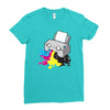 puker printer Ladies Fitted T-Shirt