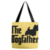 the dogfather west highland Tote Bags