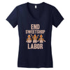 end sweetshop labor Women's V-Neck T-Shirt