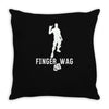 finger wag batle royal gaming Throw Pillow