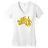 yeah nah dunno aussie slang Women's V-Neck T-Shirt