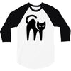 cat black 3/4 Sleeve Shirt