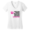 U=U Undetectable = Untransmittable Women's V-Neck T-Shirt