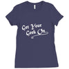 get your geek on white type tee Ladies Fitted T-Shirt