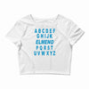alphabet abc elemno Crop Top