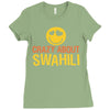 crazy about swahili Ladies Fitted T-Shirt