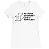 without geometry life is pointless funny math school science nerd geek Ladies Fitted T-Shirt