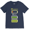 mommy low battery low energy V-Neck Tee