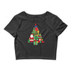 christmas tree made of bells stocking santa Crop Top
