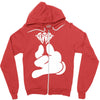 cartoon hands holding diamond Zipper Hoodie