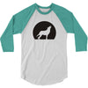 wolf howling at moon 3/4 Sleeve Shirt