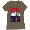 red white and brew Ladies Fitted T-Shirt