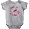 Floral Baby Name Baby Bodysuit