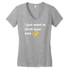 i just want to drink beer and brick Women's V-Neck T-Shirt