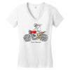 custom motorcycle Women's V-Neck T-Shirt