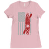 kayak american flag Ladies Fitted T-Shirt