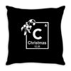 christmas periodic table of elements Throw Pillow