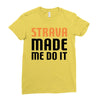 strava made me do it Ladies Fitted T-Shirt