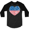 usa flag 3/4 Sleeve Shirt
