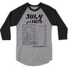 July Girl Facts Cancer 3/4 Sleeve Shirt