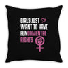 Girls Just Want to Have Fundamental Rights Throw Pillow