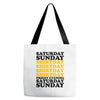 saturday sunday shitday Tote Bags