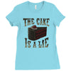 the cake is a lie Ladies Fitted T-Shirt