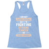 I am Not Super Woman But I'm Fighting Uterine Cancer So Close Enough Racerback Tank