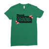 blessed grandma with flower Ladies Fitted T-Shirt