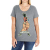 go vegan 6 Ladies Curvy T-Shirt