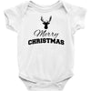 buck merry christmas Baby Bodysuit