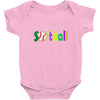 softball neon rhinestud Baby Onesie