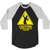 caution shapes being thrown printed 3/4 Sleeve Shirt